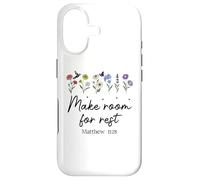 Carcasa para iPhone 17 Bible Verse Matthew 11 28 Make Room for Rest Trust God Jesus