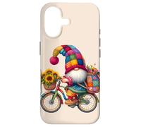 Carcasa para iPhone 17 Bicycle Riding GNOME Grandpa For Women Cute Summer Sunflower
