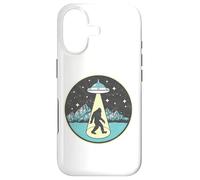 Carcasa para iPhone 17 Bigfoot Abduction! Vintage Sasquatch & UFO Alien Graphic
