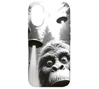 Carcasa para iPhone 17 Bigfoot Selfie con OVNI & Aliens | Funny Sasquatch