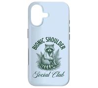 Carcasa para iPhone 17 Bionic Shoulder Social Club Raccoon Lesiones Recuperación Divertido