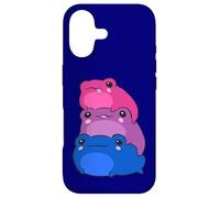 Carcasa para iPhone 17 Bisexual Flag Color Frogs Subtle Bi Pride LGBTQ Aesthetic