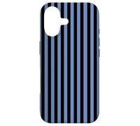 Carcasa para iPhone 17 Black and Blue Stripes Geometric Vertical Lines Pattern