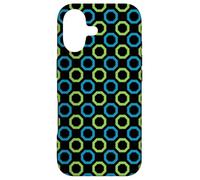 Carcasa para iPhone 17 Black Blue Green Geometric Polka Dot Octagons Pattern