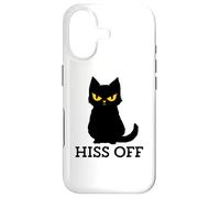 Carcasa para iPhone 17 Black Cat Hiss Off para Hombres y Mujeres Meow Cat