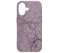 Carcasa para iPhone 17 Black Purple Organic Roots - Árbol Generativo Abstracto