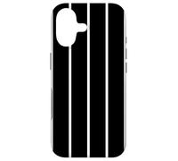 Carcasa para iPhone 17 Black Thin White Stripes Vertical Lines Retro Aesthetic