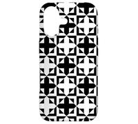 Carcasa para iPhone 17 Black-White Rectangle Cross Monochrome Optical Pattern