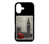 Carcasa para iPhone 17 Black & White Retro Real London with Big Ben, London Skyline