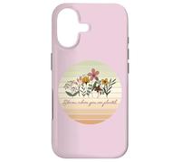 Carcasa para iPhone 17 Bloom Where You Are Planted Retro Floral Boho 70s Estética