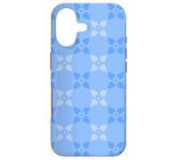 Carcasa para iPhone 17 Blue Flower Petal Ice Snowflake Scandinavian Pattern