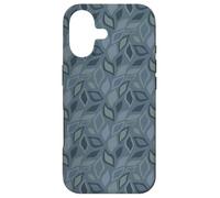 Carcasa para iPhone 17 Blue Grey Leaf-Like Teardrop Petal Botanical Pattern