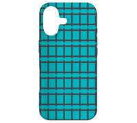 Carcasa para iPhone 17 Blue Teal Modern Geometric Train Ladder Track Pattern
