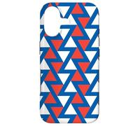 Carcasa para iPhone 17 Blue White Red France Triangle Zigzag Line French Pattern
