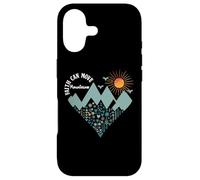 Carcasa para iPhone 17 Boho Floral Mountain Flower Heart Faith Can Move Mountains