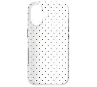 Carcasa para iPhone 17 Boho Tiny Polka Dot Rockabilly Lindo Negro y Blanco Polkadot