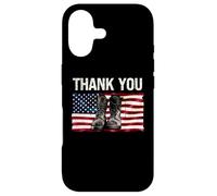 Carcasa para iPhone 17 Botas Thank You USA Flag Soldiers - Día Conmemorativo de los Veteranos