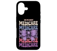 Carcasa para iPhone 17 Bow Coquette Ask Me About Medicare Insurance Agent Broker