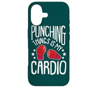 Carcasa para iPhone 17 Boxeador Cita Punching Things Is My Cardio Funny Boxing