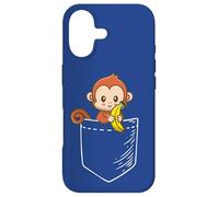 Carcasa para iPhone 17 Boys Girls Kids Pet Monkey Banana Lover in a Pocket