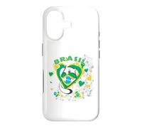 Carcasa para iPhone 17 Brasil-Brasil - Corazón de Gato Lindo Amante de la Bandera de Brasil