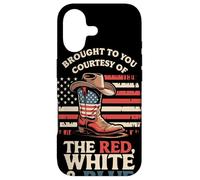 Carcasa para iPhone 17 Brought To You Courtesy of The Red White Blue Cowboy Boot