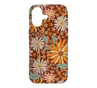 Carcasa para iPhone 17 Brown Flowers Meadow Floral Retro Groovy Aesthetic Women