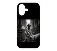 Carcasa para iPhone 17 Bruh Cat Selfie Bigfoot Sasquatch Scared Cat Meme Gráfico