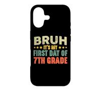Carcasa para iPhone 17 Bruh, es mi Primer día de Regreso a Clases Vintage de séptimo Grado