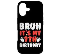 Carcasa para iPhone 17 Bruh It's My 7th Birthday Hands 7 Year Bday Boys Girls Kids