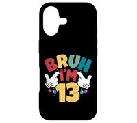 Carcasa para iPhone 17 Bruh, Tengo 13 años, Regalos para niños y niñas. Es mi cumpleaños número 13