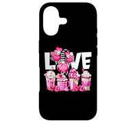 Carcasa para iPhone 17 Buffalo Plaid GNOME Graphic with Pink Valentine`s Coffee Mug
