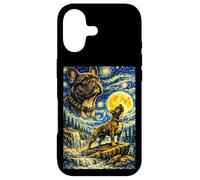 Carcasa para iPhone 17 Bulldog Francés Noche Estrellada Van Gogh Lindo Perro Aullando