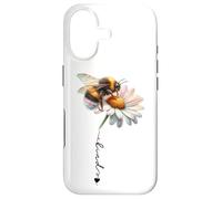 Carcasa para iPhone 17 Bumble Bee Flower Cute Bee Daisy Honeycomb Be Kind Bee Boho