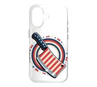 Carcasa para iPhone 17 Butcher American Flag Meat Cutter Cleaver Patriotic