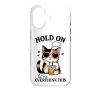 Carcasa para iPhone 17 Calico Cat Overthinking - Diseño de café Helado