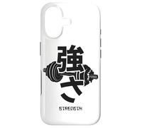 Carcasa para iPhone 17 Caligrafía Japonesa Kanji de Fuerza Fitness Gym Workout