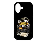 Carcasa para iPhone 17 CALLSIGN Check First Radioaficionado Estación Micrófono