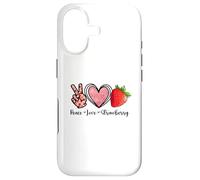 Carcasa para iPhone 17 Camisas Peace Love Strawberry Farmer Strawberries Lover Fruit