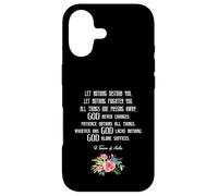 Carcasa para iPhone 17 Camiseta con Cita de Santa Teresa de Ávila Let Nothing Disturb You