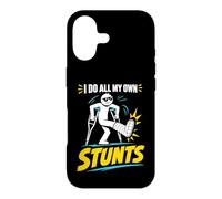 Carcasa para iPhone 17 Camiseta con Texto en inglés I Do My Own Stunts Get Well Funny Injury Leg