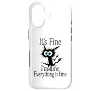Carcasa para iPhone 17 Camiseta It's Fine I'm Fine Everything Is Fine for Men Cat Lover