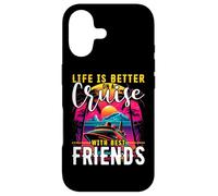 Carcasa para iPhone 17 Camiseta Life is Better on a Cruise with Best Friends