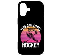 Carcasa para iPhone 17 Camiseta para fanáticos del Hockey con Texto en inglés This Girl Loves Hockey Shirt Game Day
