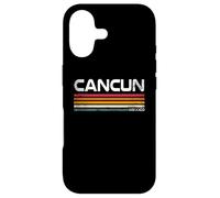 Carcasa para iPhone 17 Cancún México Retro Rayas Vintage Beach Travel Design