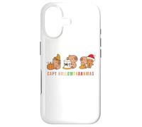 Carcasa para iPhone 17 Capy Hallowthankmas Capybaras Halloween Thanksgiving Xmas