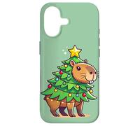 Carcasa para iPhone 17 Capybara Árbol de Navidad, Capibara de Navidad Divertida
