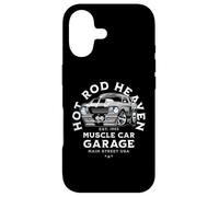 Carcasa para iPhone 17 Caricatura de Coche clásico de Hotrod Heaven Muscle Car Garage de EE. UU.