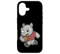 Carcasa para iPhone 17 Caricatura de Rugby Rhino Carga