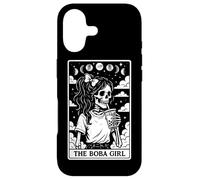 Carcasa para iPhone 17 Carta de Tarot The Boba Girl Bubble Tea Milk Tea Witchy Moon